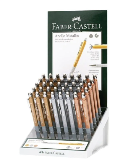 Faber Castell Apollo Stant 0,7 0,5 Metalik Renk 40x