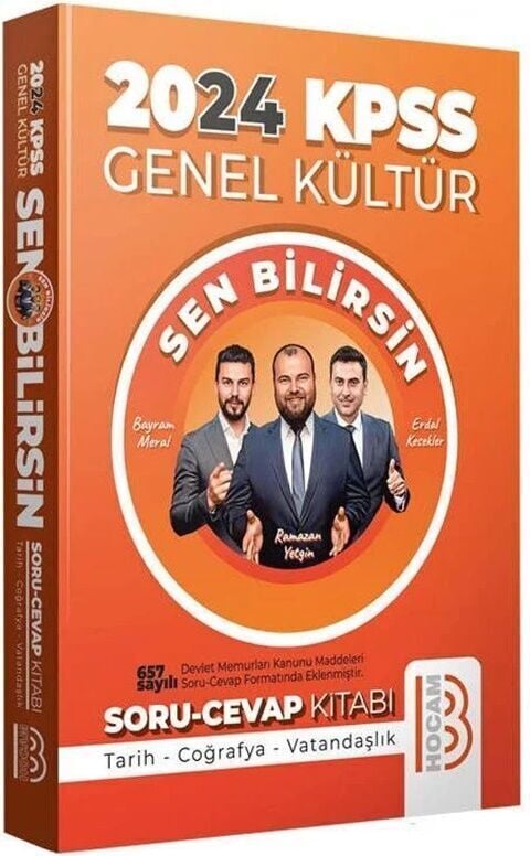 Benim Hocam 2025 KPSS Genel Kültür Sen Bilirsin Tarih-Coğrafya-Vatandaşlık Soru Cevap Kitabı