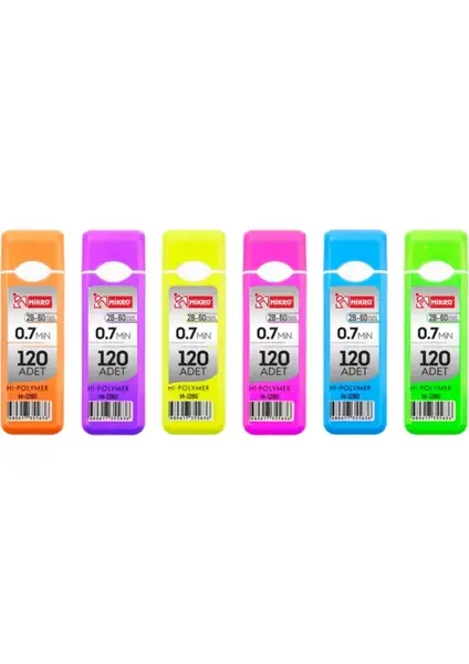 Mİkro Min 2B 60mm 120li Uç 0.7mm M-1260 12 li PAKET