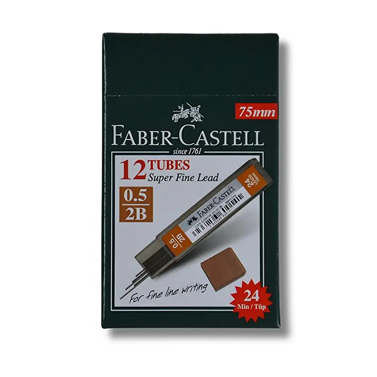 Faber Castell Super Fine T.Black Min 2B 0.5mm(75mm) Adet