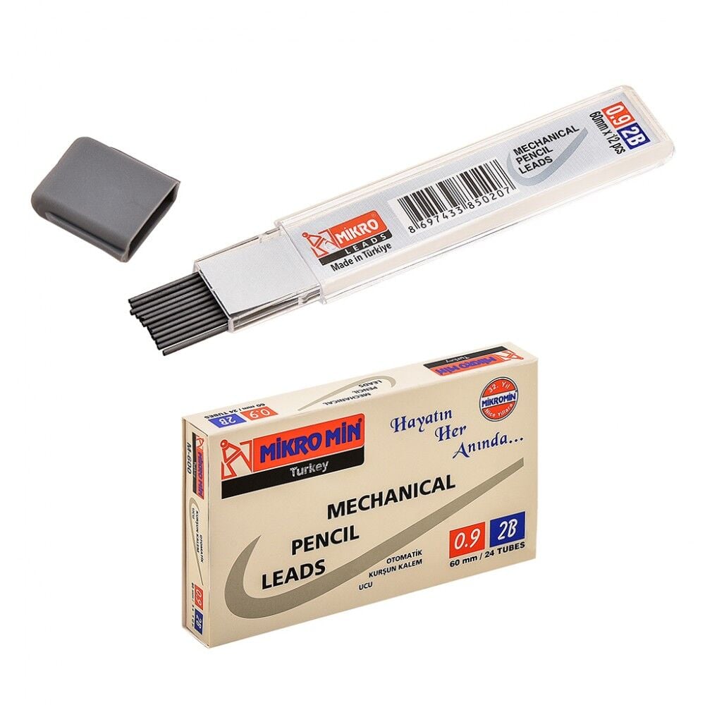 Mikro Min 2B 60mm Mekanik Kısa Uç 0.9mm M-600 / 12 adet
