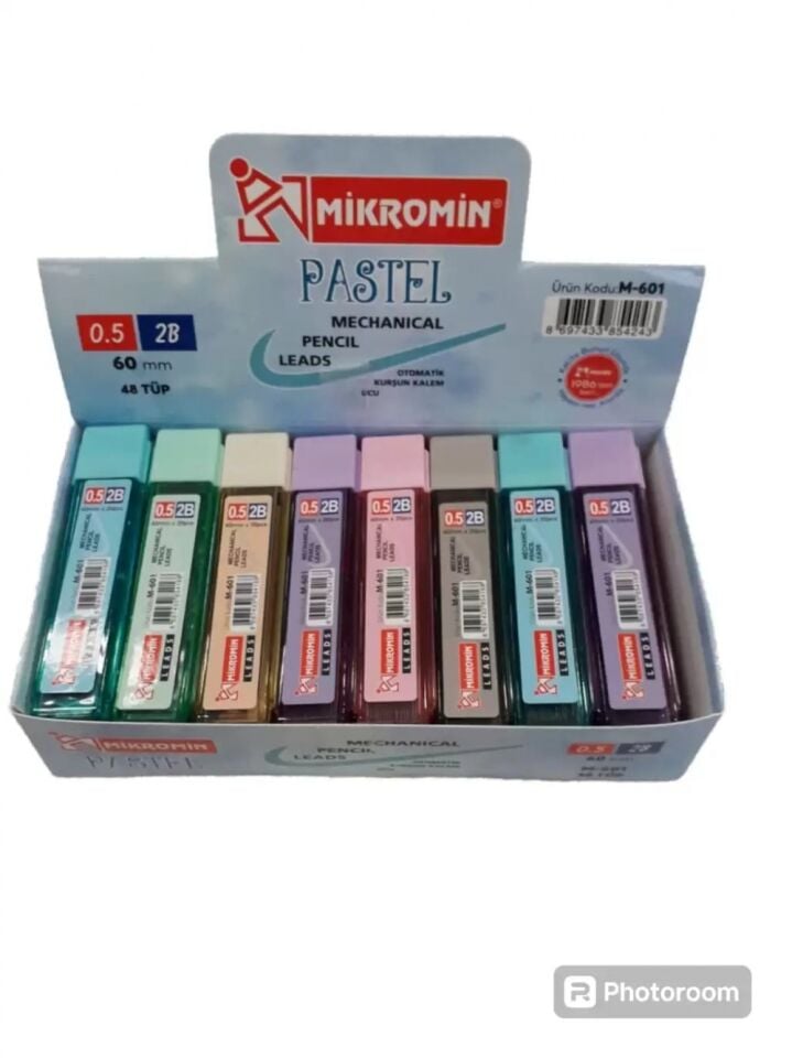 Mikro Min 2B 60mm Kısa Uç 0.5mm M-601 Pastel