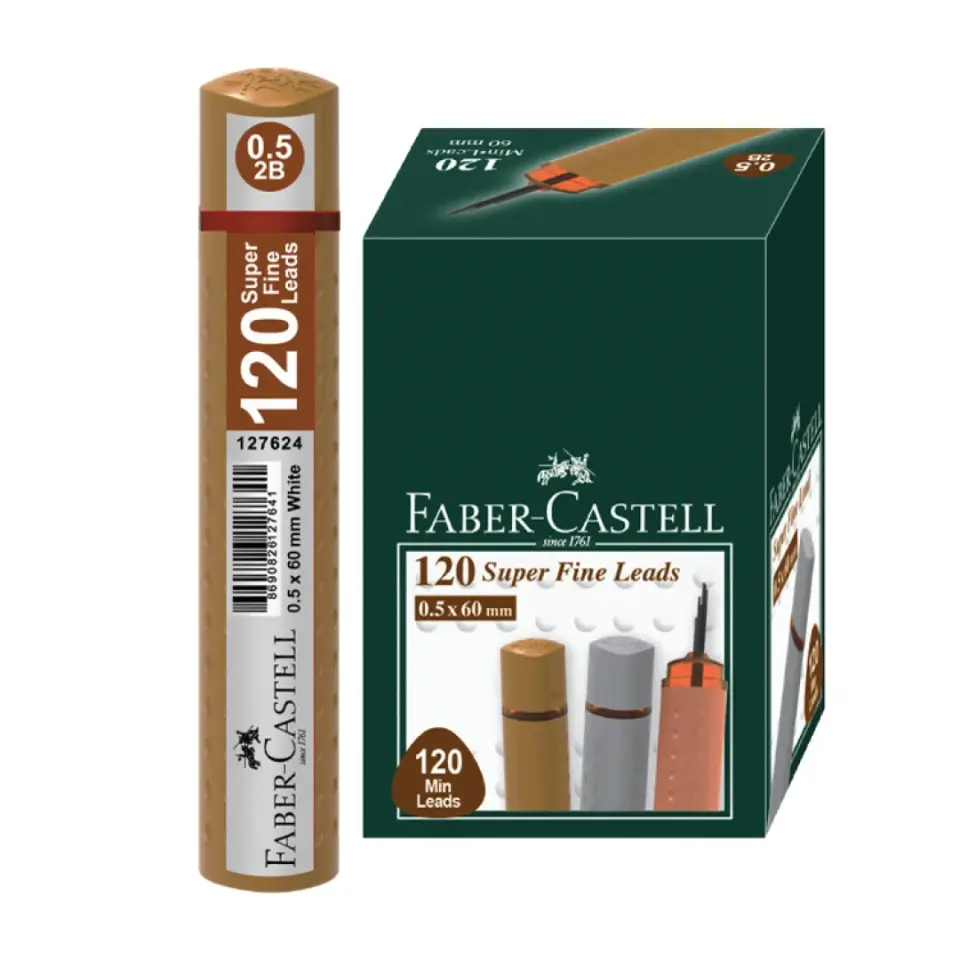 Faber-Castell Min Grip Süper Fine Lead 2B 120 Li 05 uç 60mm / Adet Stoklu Üründür
