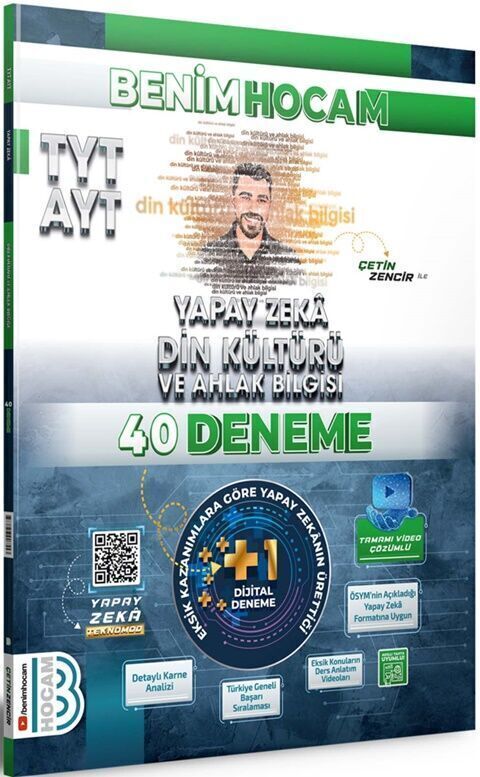 Benim Hocam TYT Yapay Zekâ Din Kültürü ve Ahlak Bilgisi 40 Deneme