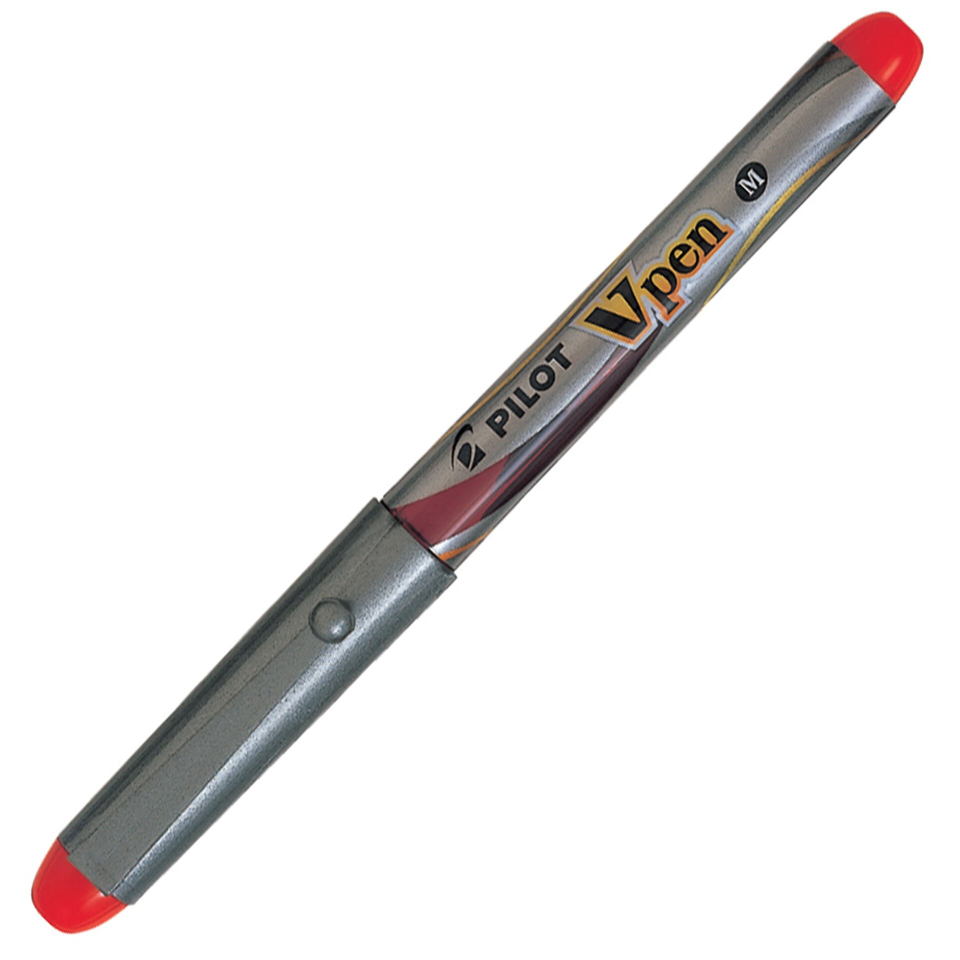 PILOT V-PEN SİLVER DOLMAKALEM KIRMIZI 12 li Kutu