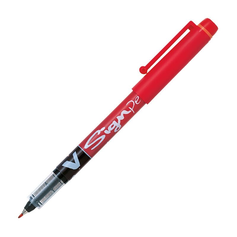 PILOT V-SIGNPEN İMZA KALEMİ KIRMIZI ( 12 li Kutu )