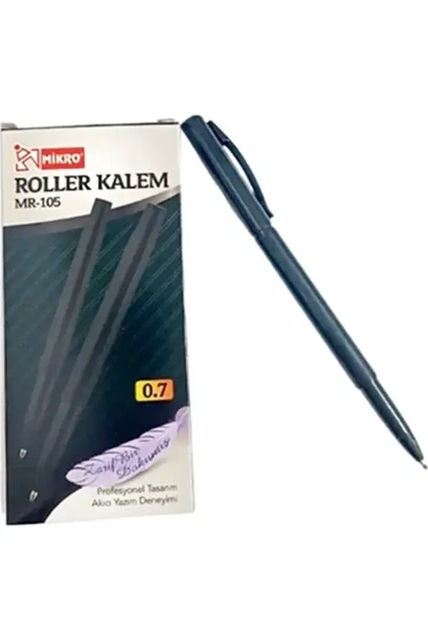 MİKRO MR105S ROLLER KALEM 07MM SİYAH ( 12 li Kutu )
