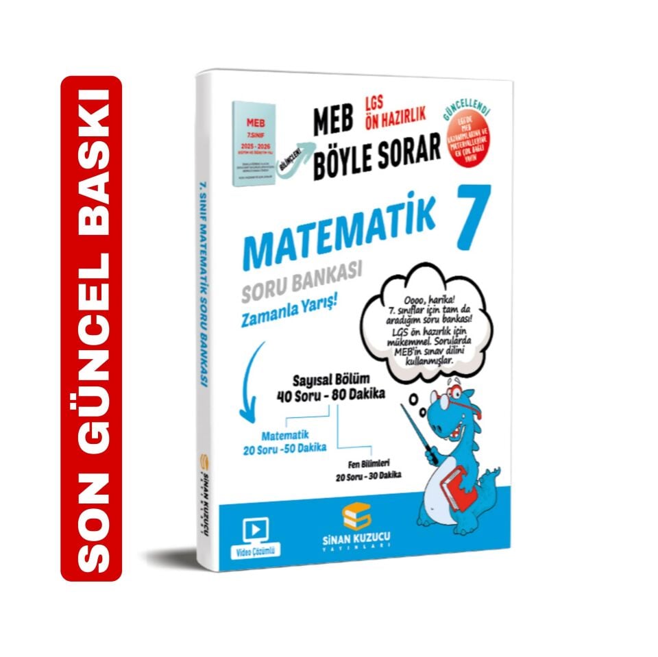 7. SINIF MATEMATİK SORU BANKASIMEB BÖYLE SORAR SİNAN KUZUCU