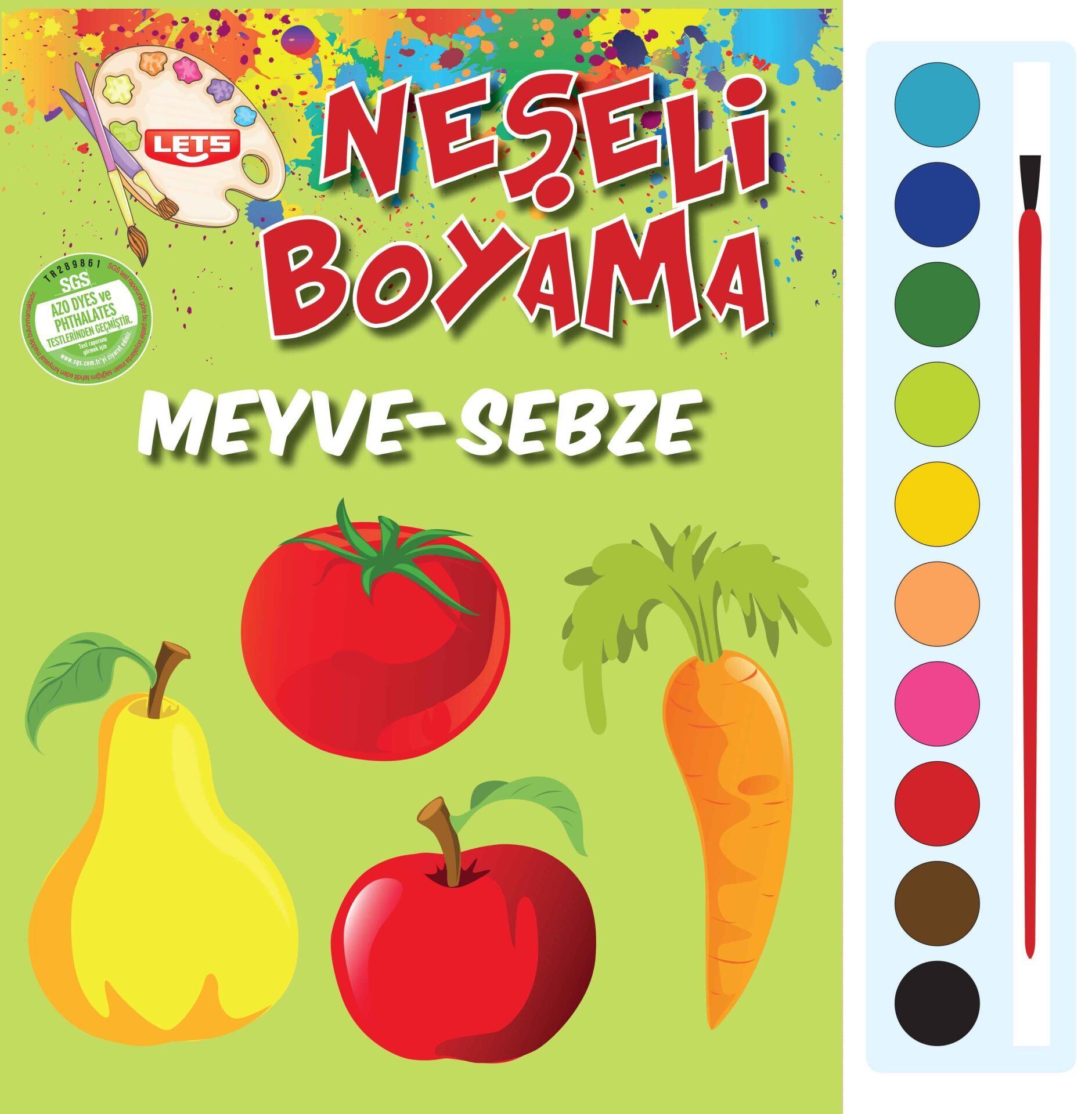 Neşeli Boyama Meyve Sebze