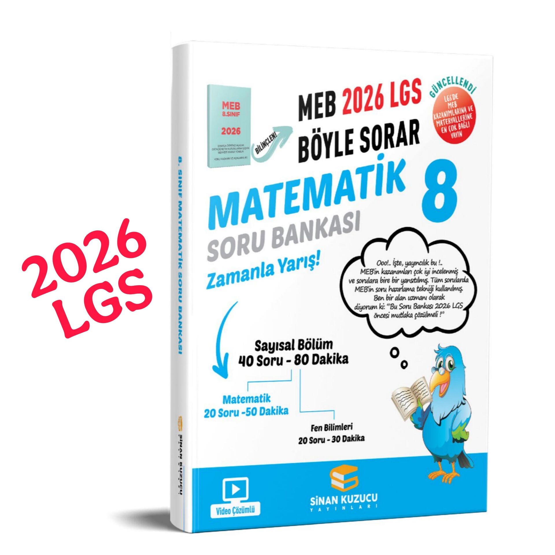 8. Sınıf 2026 Lgs Meb Böyle Sorar MATEMATİK Soru Bankası Video Çözümlü SİNAN KUZUCU