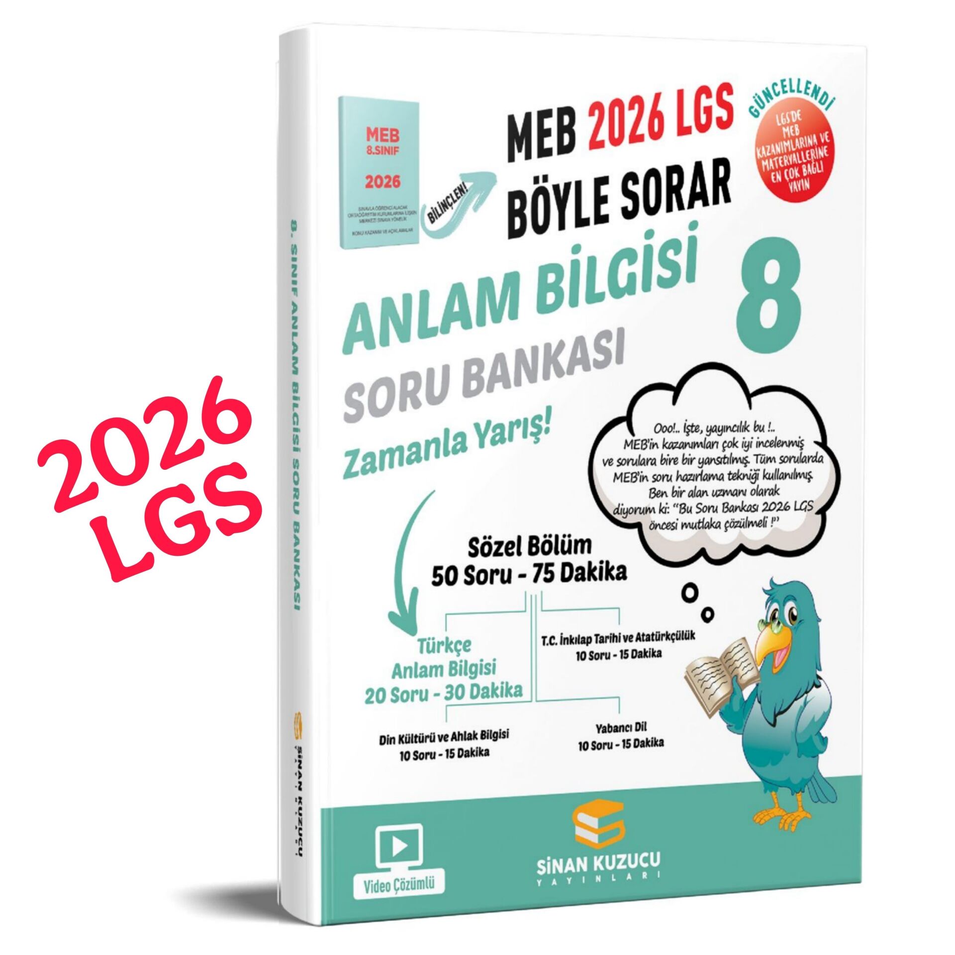 8. Sınıf 2026 Lgs Meb Böyle Sorar ANLAM BİLGİSİ Soru Bankası Video Çözümlü SİNAN KUZUCU