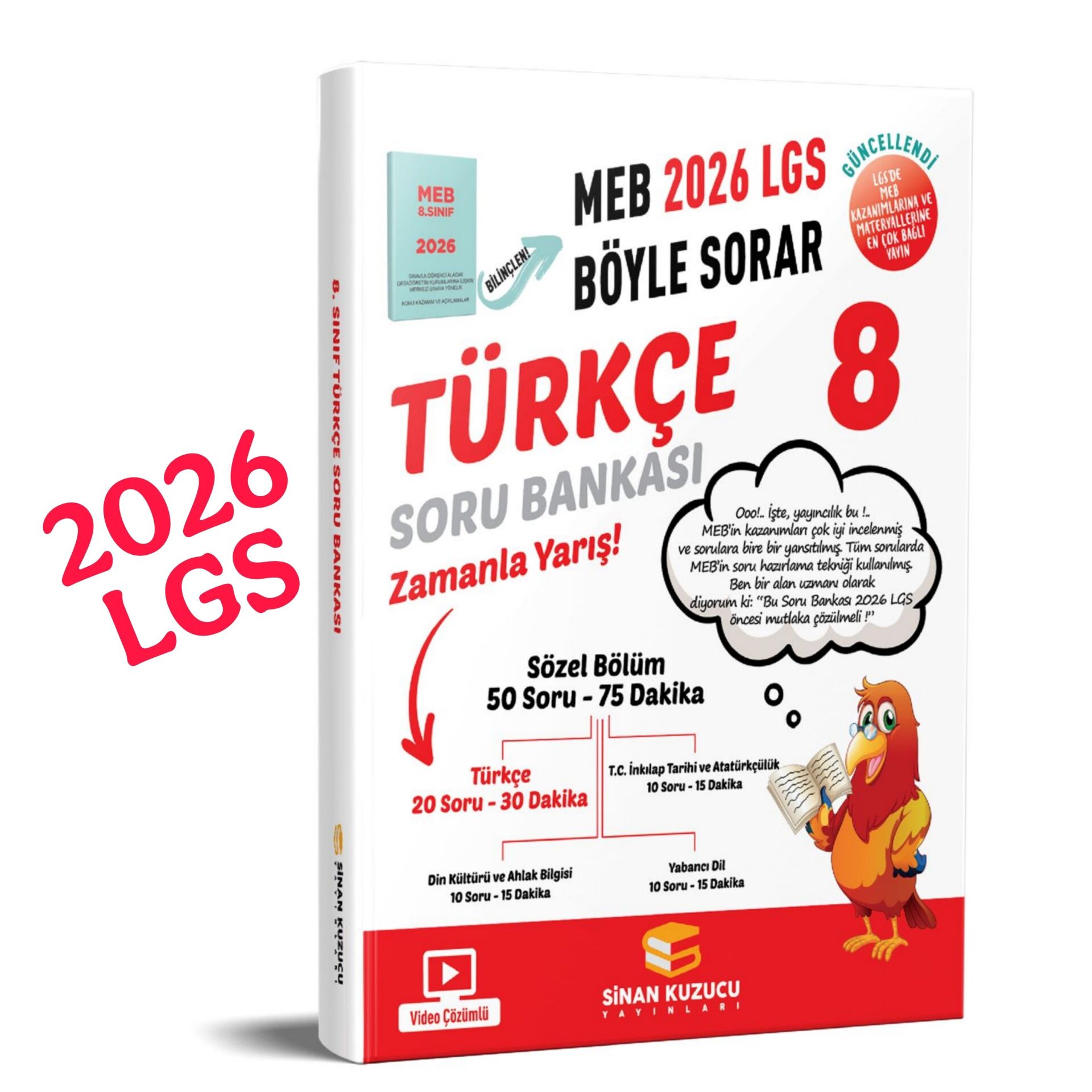 8. Sınıf 2026 Lgs Meb Böyle Sorar TÜRKÇE Soru Bankası Video Çözümlü SİNAN KUZUCU