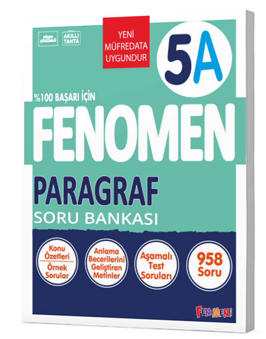 Fenomen Yayınları 5. Sınıf Paragraf Soru Bankası (A)
