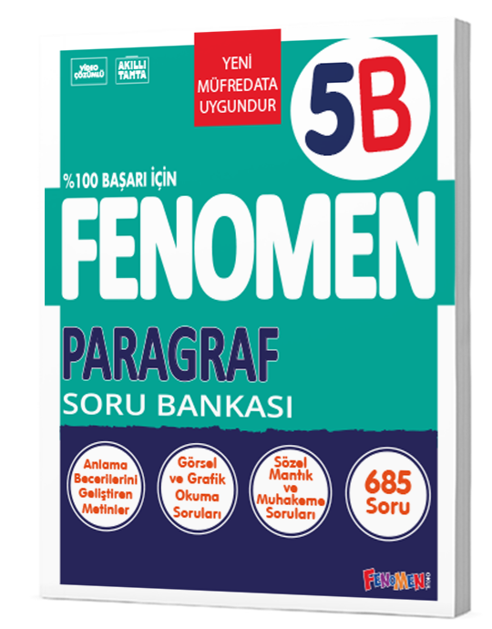 Fenomen Yayınları 5. Sınıf Paragraf Soru Bankası (B)