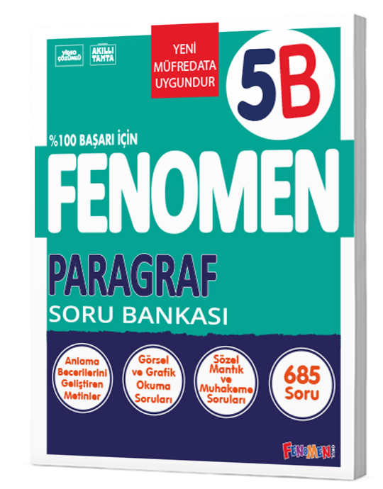 Fenomen Yayınları 5. Sınıf Paragraf Soru Bankası (B)