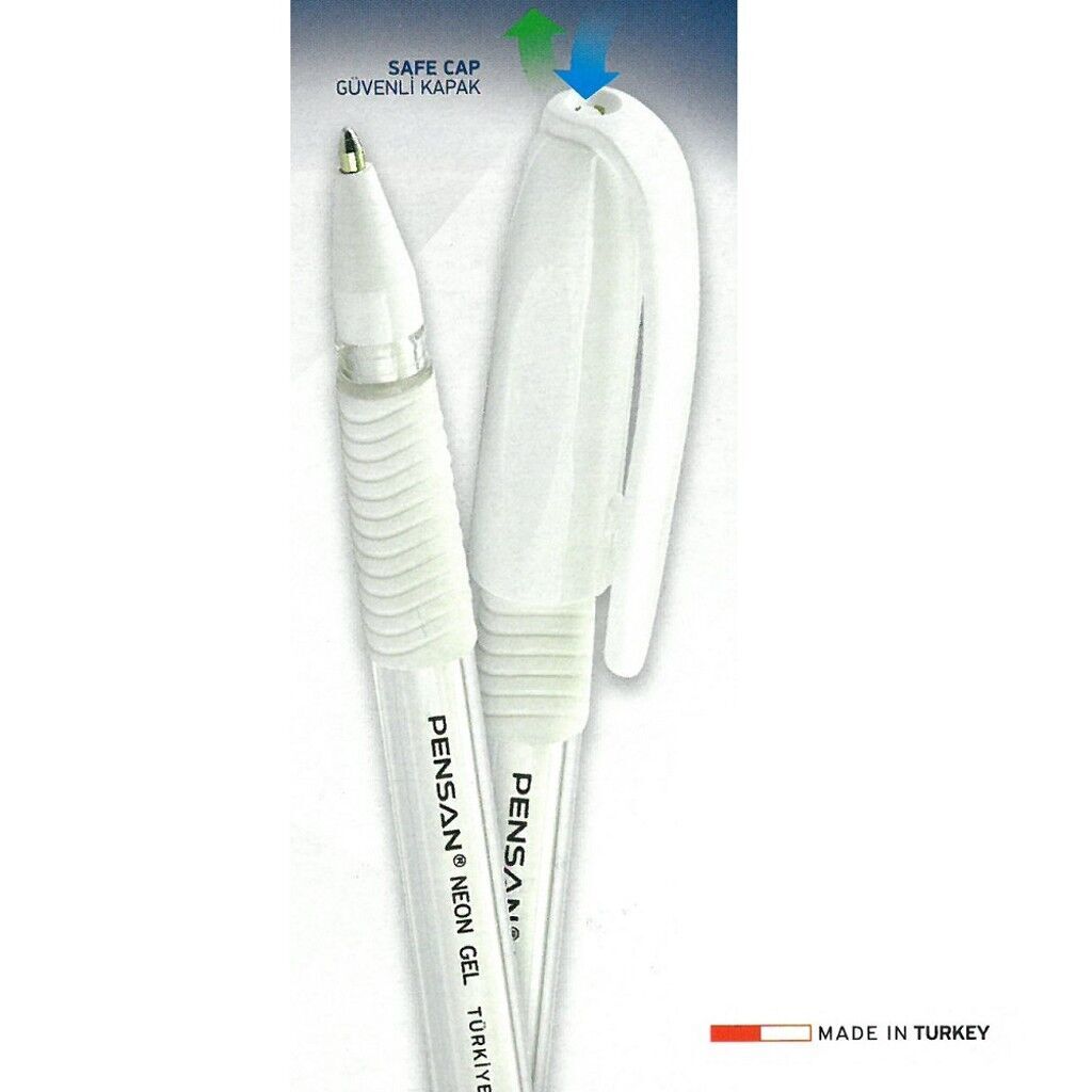 Pensan Neon Jel Kalem 1 mm Beyaz ADET