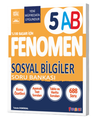 Fenomen Yayınları 5. Sınıf Sosyal Bilgiler Soru Bankası (A-B)