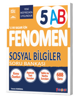 Fenomen Yayınları 5. Sınıf Sosyal Bilgiler Soru Bankası (A-B)