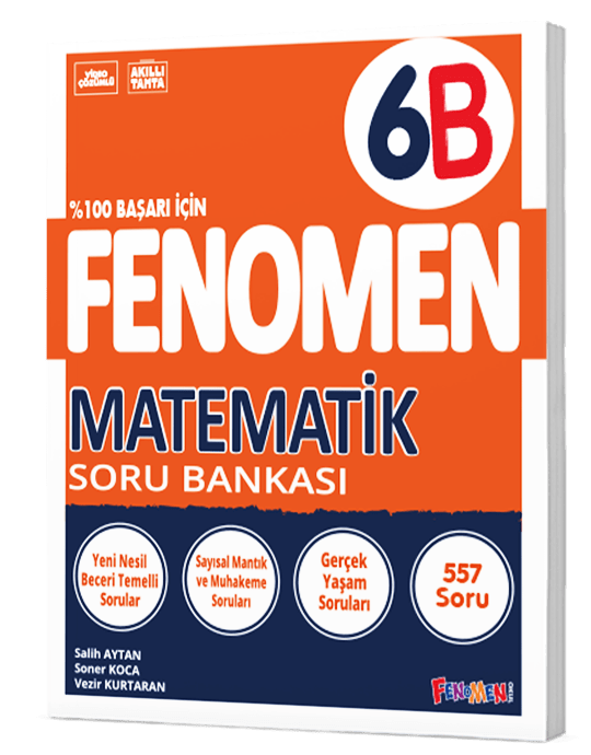 Fenomen Yayınları 6. Sınıf Matematik Soru Bankası (B) - Yeni Baskı