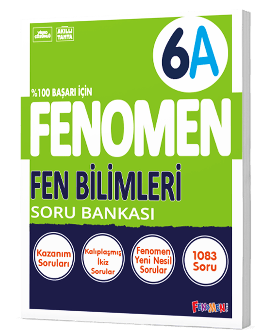 Fenomen Yayınları 6. Sınıf Fen Bilimleri Soru Bankası (A) - Yeni Baskı