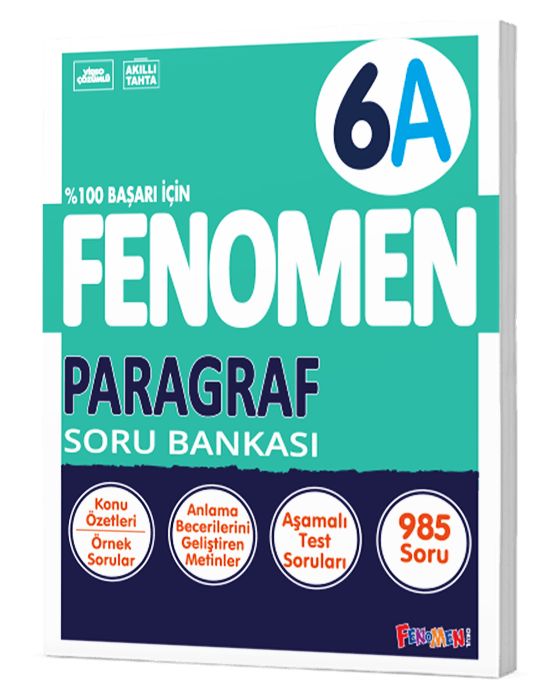 Fenomen Yayınları 6. Sınıf Paragraf Soru Bankası (A)
