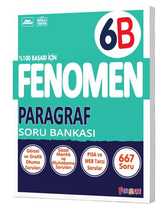 Fenomen Yayınları 6. Sınıf Paragraf Soru Bankası (B)