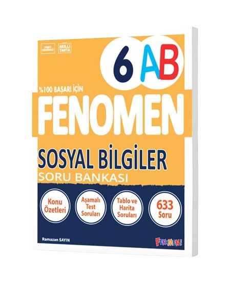 Fenomen Yayınları 6. Sınıf Sosyal Bilgiler Soru Bankası (A-B)