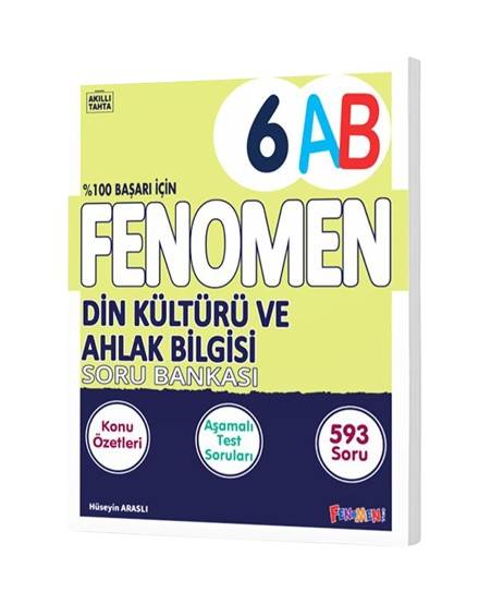 Fenomen Yayınları 6. Sınıf Din Kültürü Ve Ahlak Bilgisi Konu Özetli Soru Bankası (A-B)