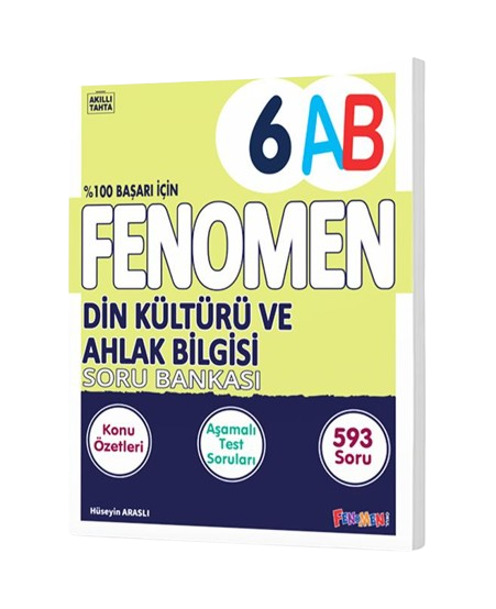 Fenomen Yayınları 6. Sınıf Din Kültürü Ve Ahlak Bilgisi Konu Özetli Soru Bankası (A-B)