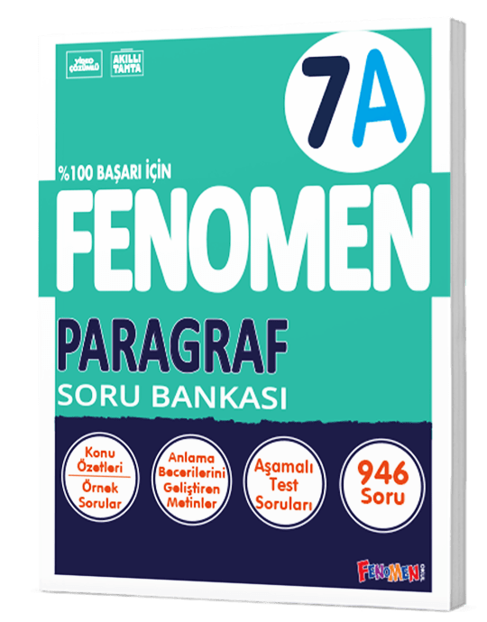 Fenomen Yayınları 7. Sınıf Paragraf Soru Bankası (A)
