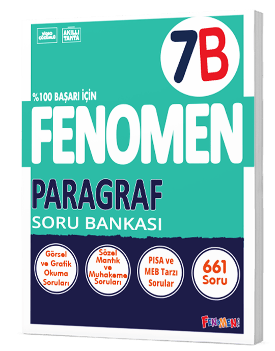 Fenomen Yayınları 7. Sınıf Paragraf Soru Bankası (B)