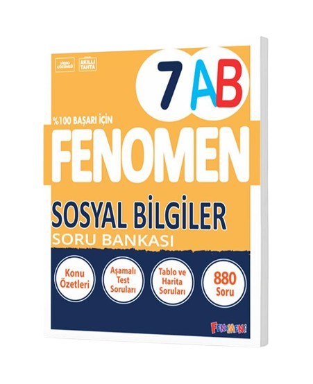 Fenomen Yayınları 7. Sınıf Sosyal Bilgiler Soru Bankası (A-B)