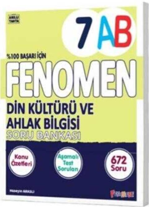 Fenomen Yayınları 7. Sınıf Din Kültürü Ve Ahlak Bilgisi Konu Özetli Soru Bankası (A-B)