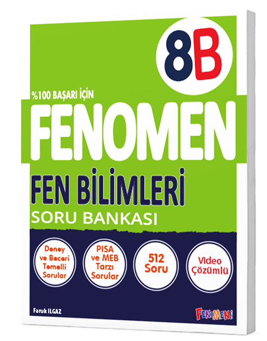 Fenomen Yayınları 8. Sınıf Fen Bilimleri Soru Bankası (B)