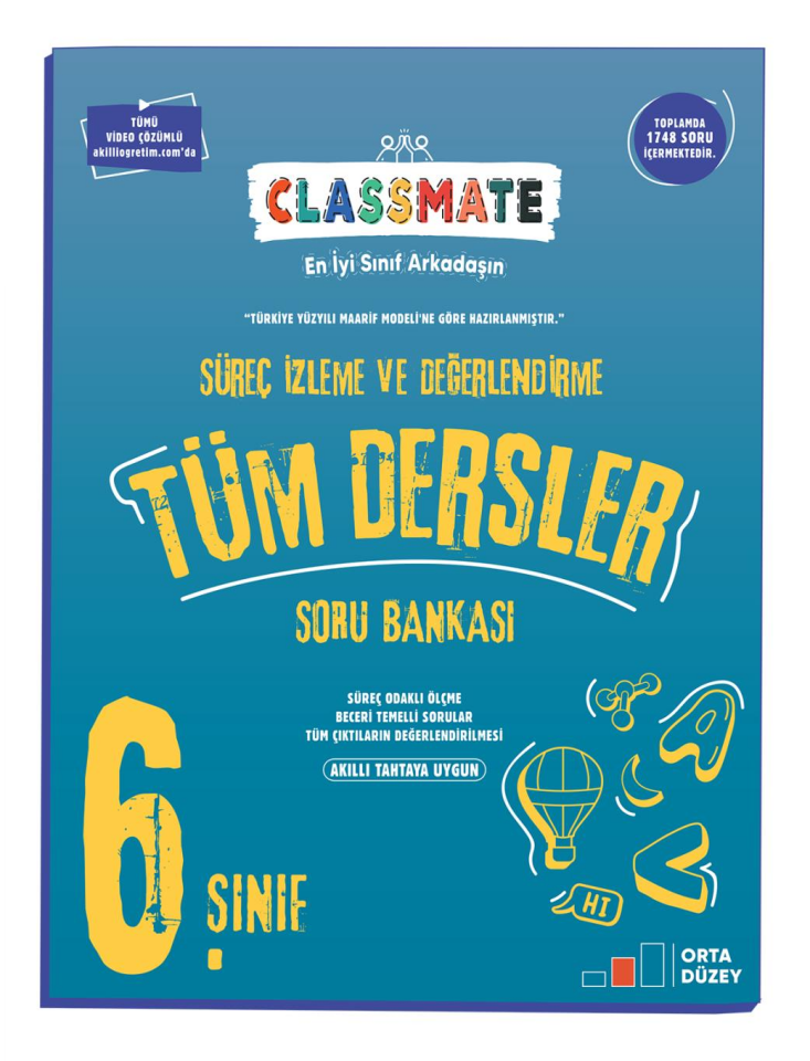 OKYANUS YAYINLARI 6. SINIF CLASSMATE TÜM DERSLER SORU BANKASI