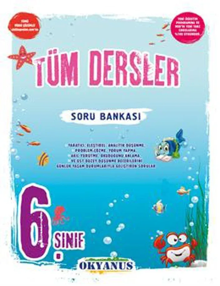 OKYANUS YAYINLARI 6. SINIF CLASSMATE TÜM DERSLER SORU BANKASI