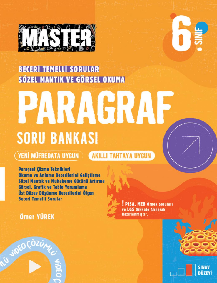 OKYANUS YAYINLARI 6. SINIF MASTER PARAGRAF SORU BANKASI