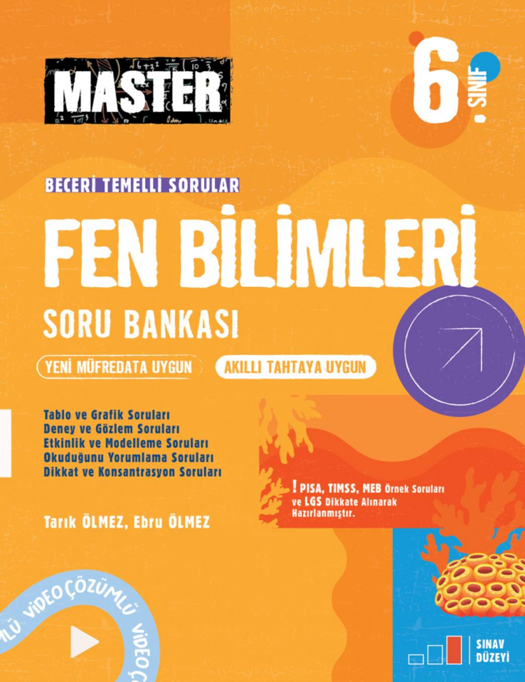 OKYANUS YAYINLARI 6. SINIF MASTER FEN BİLİMLERİ SORU BANKASI