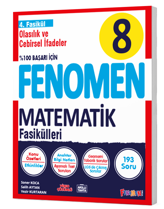 Fenomen Yayınları 8. Sınıf Matematik 4.Fasikül (Olasılık,Cebirsel İfadeler Ve Özdeşlikler)