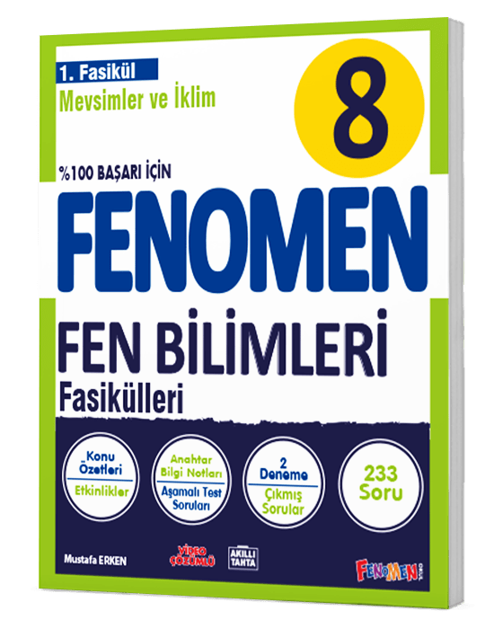 Fenomen Yayınları 8. Sınıf Fen Bilimleri 1.Fasikül (Mevsimler Ve İklim)