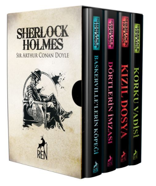 Sherlock Holmes Roman Seti 4 Kitaplık Kutulu Set