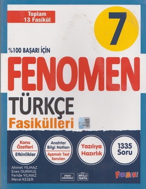 Fenomen Yayınları 7.  Sınıf Türkçe Fasikülleri