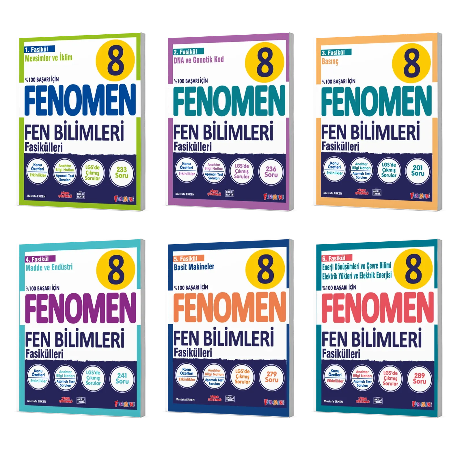 FENOMEN 8.sınıf FEN BİLİMLERİ FASİKÜL SETİ (1-2-3-4-5-6. SAYILAR)
