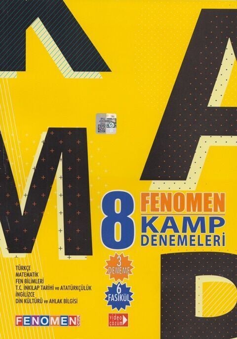 FENOMEN 8. SINIF KAMP KİTABI TÜM DERSLER DENEMESİ (3 DENEME)