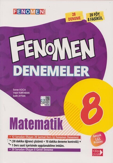 FENOMEN YAYINLARI 8. SINIF MATEMATİK DENEMELER (28 DENEME)